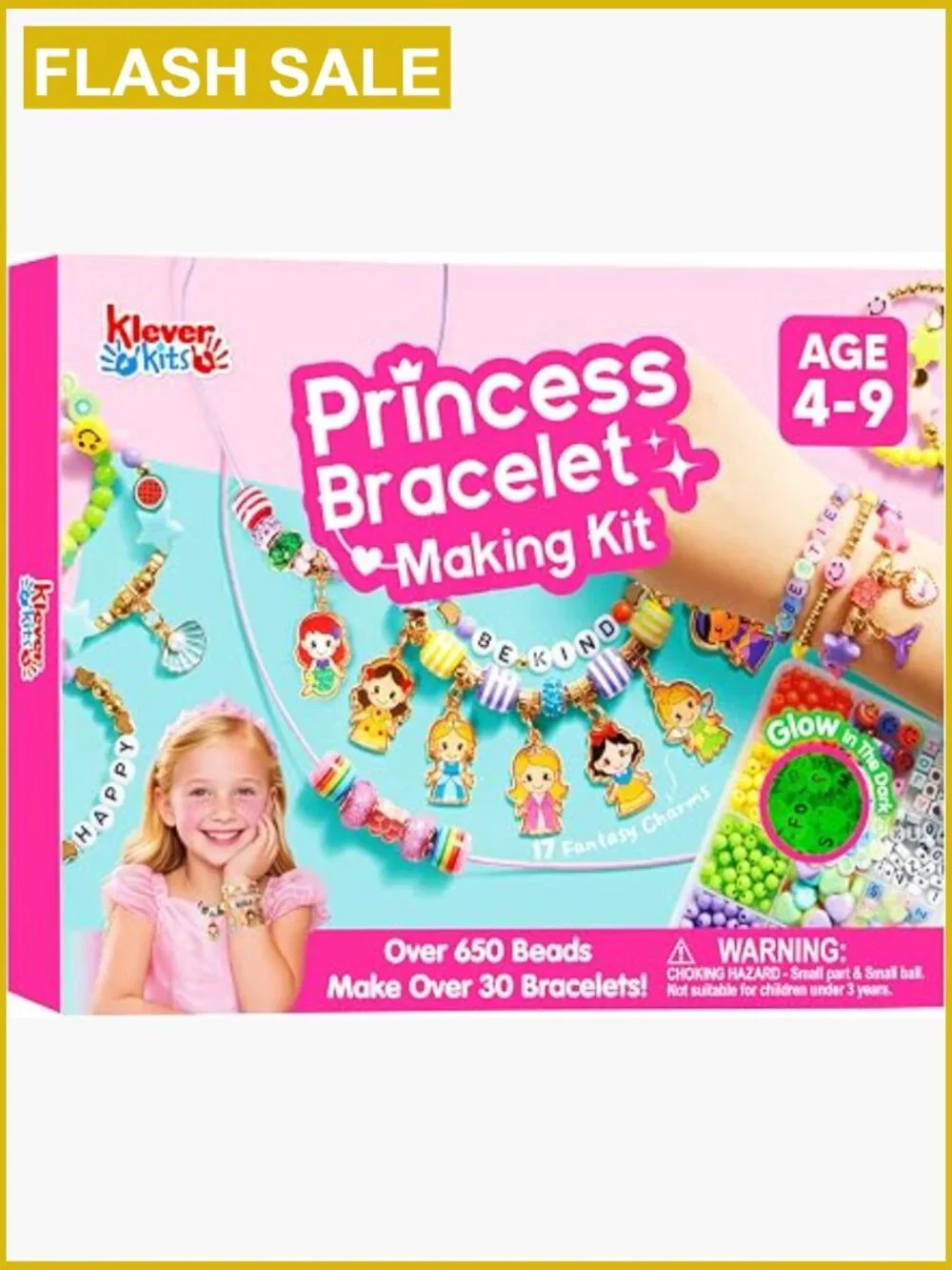 Princess Bracelet Making Kit 650+ Beads 30+ Designs